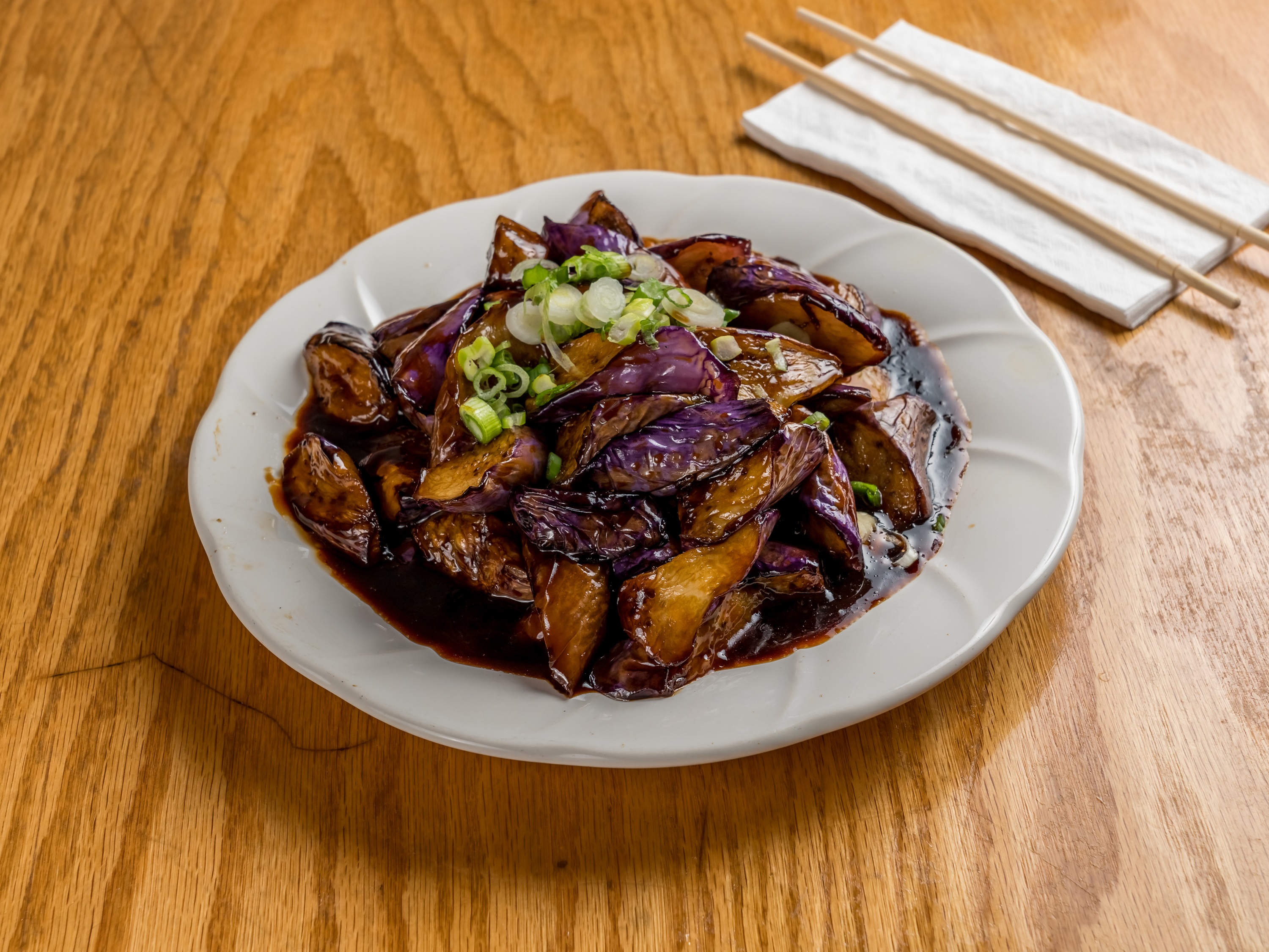 Order H2. Eggplant with Garlic Sauce food online from 1089 Noodle House store, Stony Brook on bringmethat.com