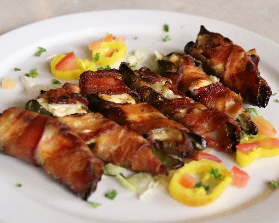 Order Bacon Wrapped Jalapeno Poppers food online from Tower Inn Cafe store, Ypsilanti on bringmethat.com