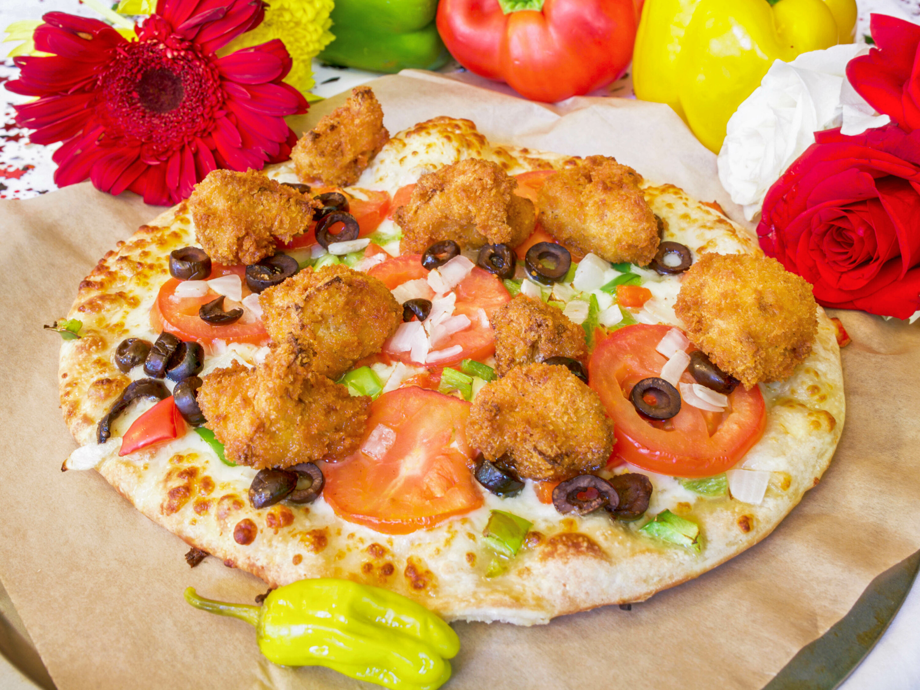 Order Chicken Honey Sriracha Pizza food online from The Watering Bowl store, Denver on bringmethat.com
