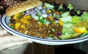 Order Chili Burger food online from Red Apple Café store, Aptos on bringmethat.com