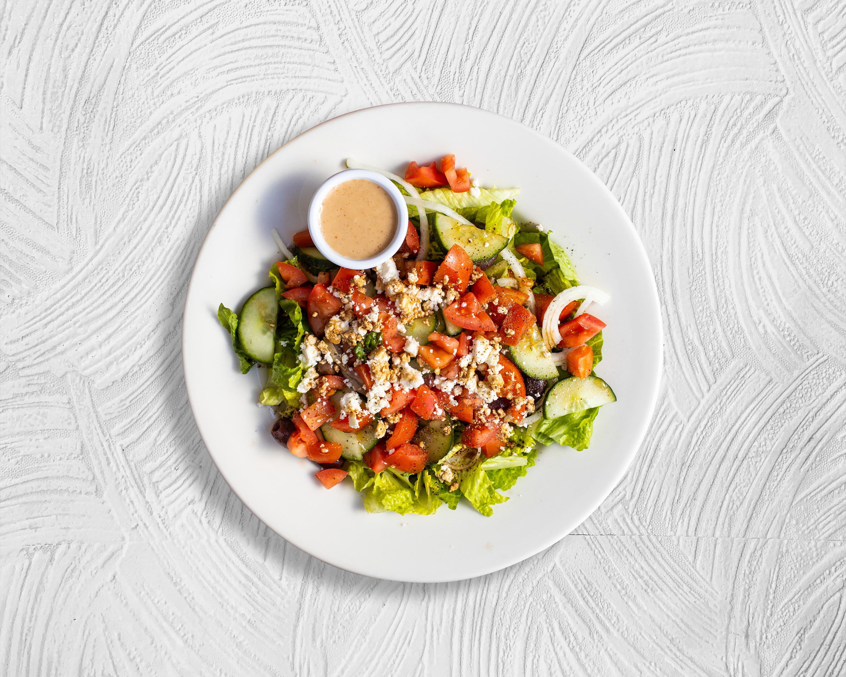 Order Gushing Greek Salad food online from Salad Sensation store, Long Beach on bringmethat.com