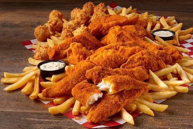 Order 20 Piece Catfish & Fries food online from The Catfish Kitchen store, Edwardsville on bringmethat.com