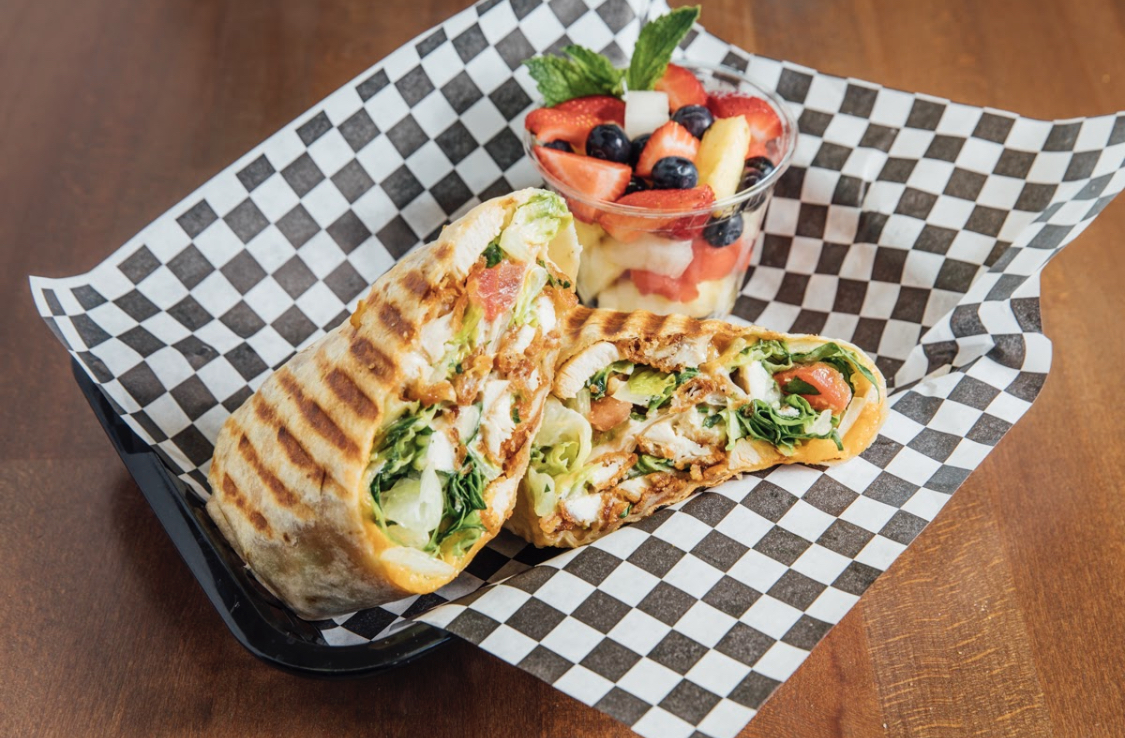 Order Chicken Caesar Wrap food online from Courtside Caffe store, Los Angeles on bringmethat.com