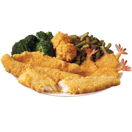 Order Seafood Trio Meal food online from Captain Ds Seafood Restaurants store, Birmingham on bringmethat.com