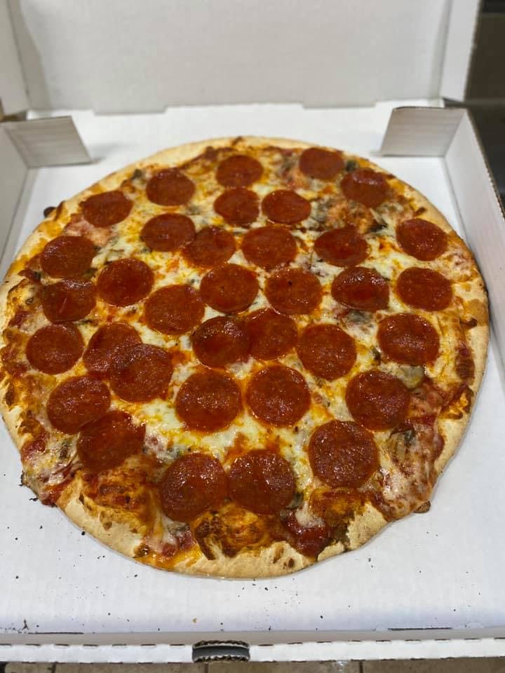 Order One Topping Thin Crust Pizza - Small 10'' food online from Gianni Pizza & Italian Ristorante store, Litchfield on bringmethat.com
