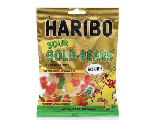 Order Haribo Sour Gold-bears Gummi Candy - 3.6oz food online from Loma Mini Market store, Long Beach on bringmethat.com