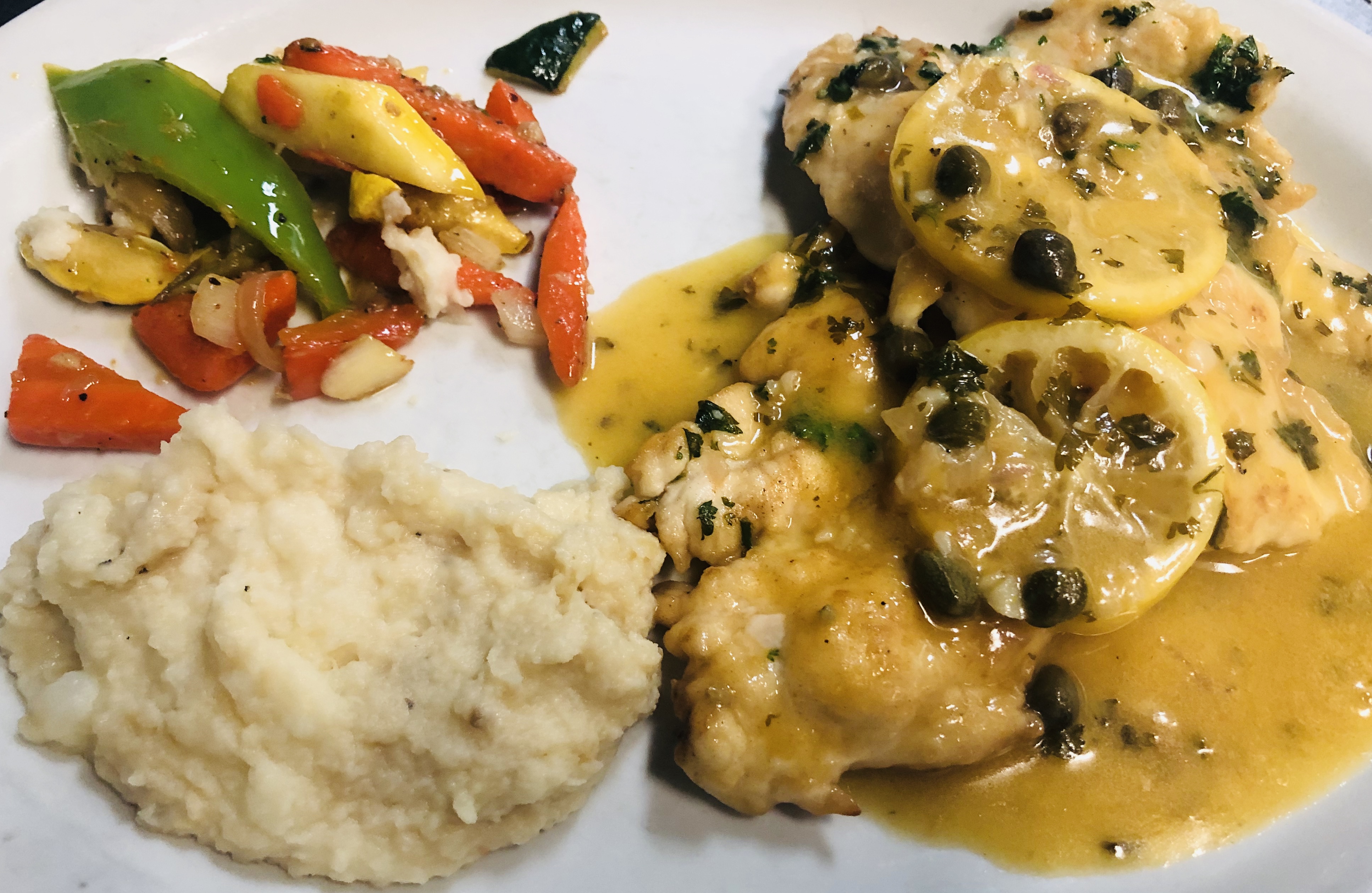Order Pollo Piccata Dinner food online from Pino Cucina store, Ladera Ranch on bringmethat.com