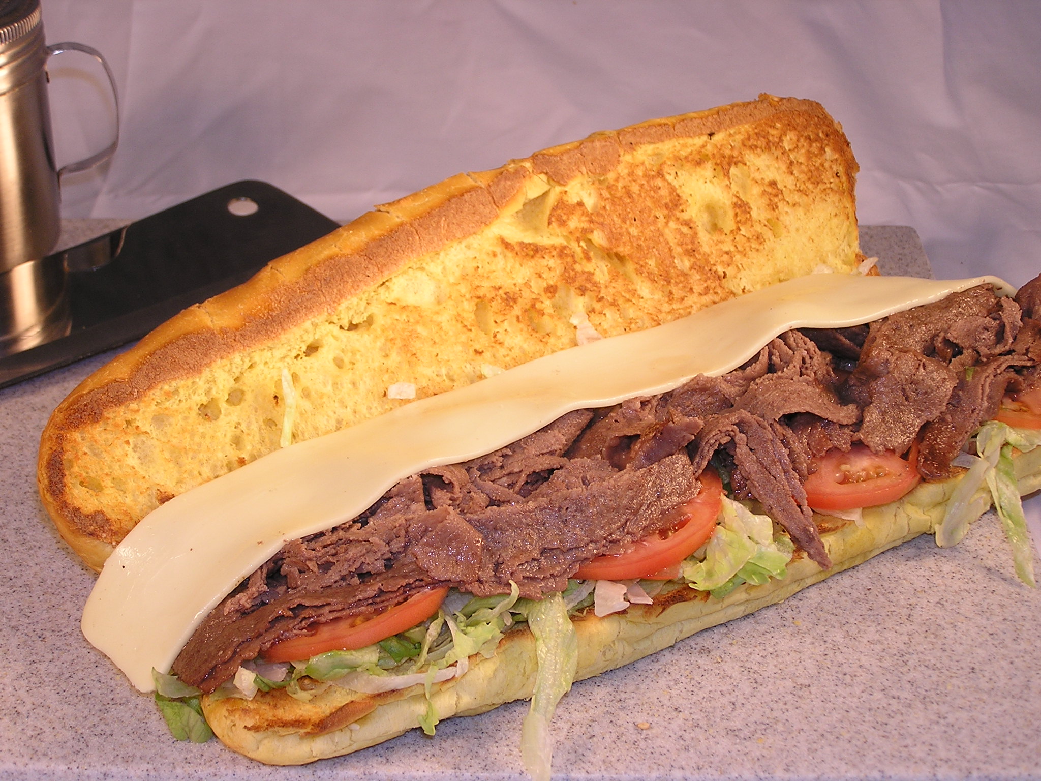 Order Steak Sub food online from Calz Pizza Subs & Chicken Wings store, Virginia Beach on bringmethat.com