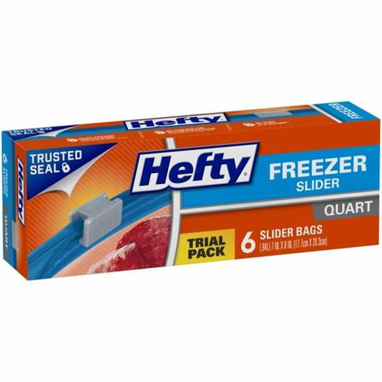 Order Hefty Freezer Slider Bags - 6 Ct. food online from IV Deli Mart store, Goleta on bringmethat.com