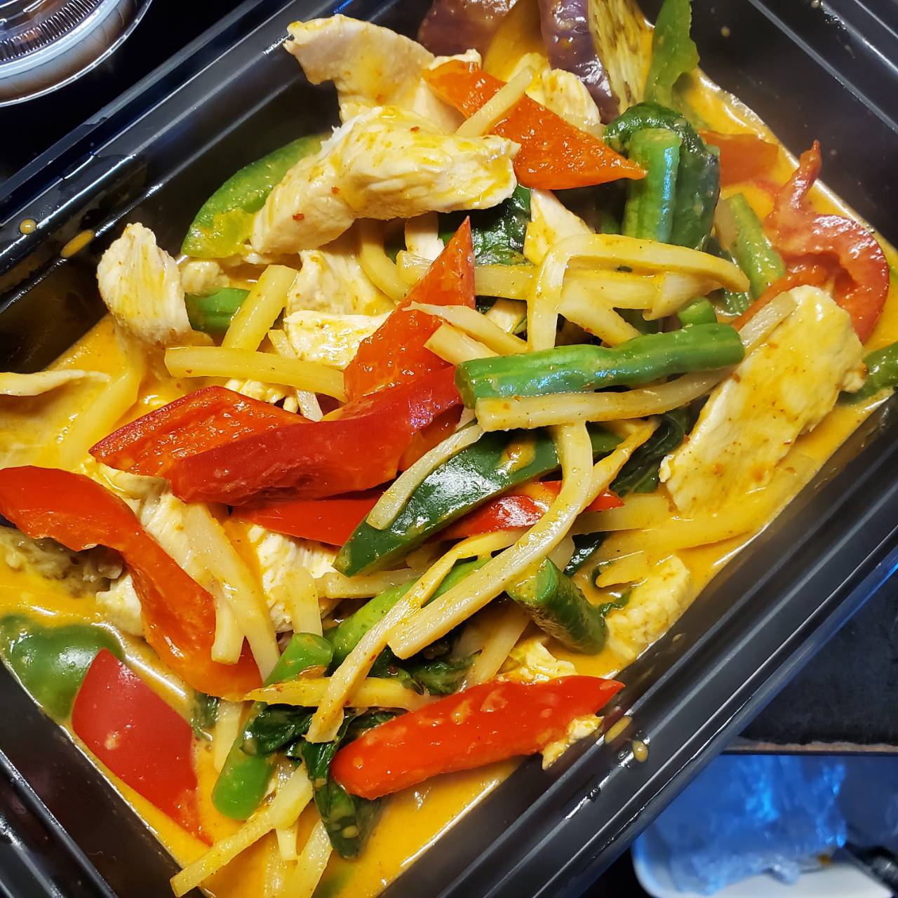 Order Red Curry Dinner food online from Orchid Thai Restaurant & Bar store, Falmouth on bringmethat.com