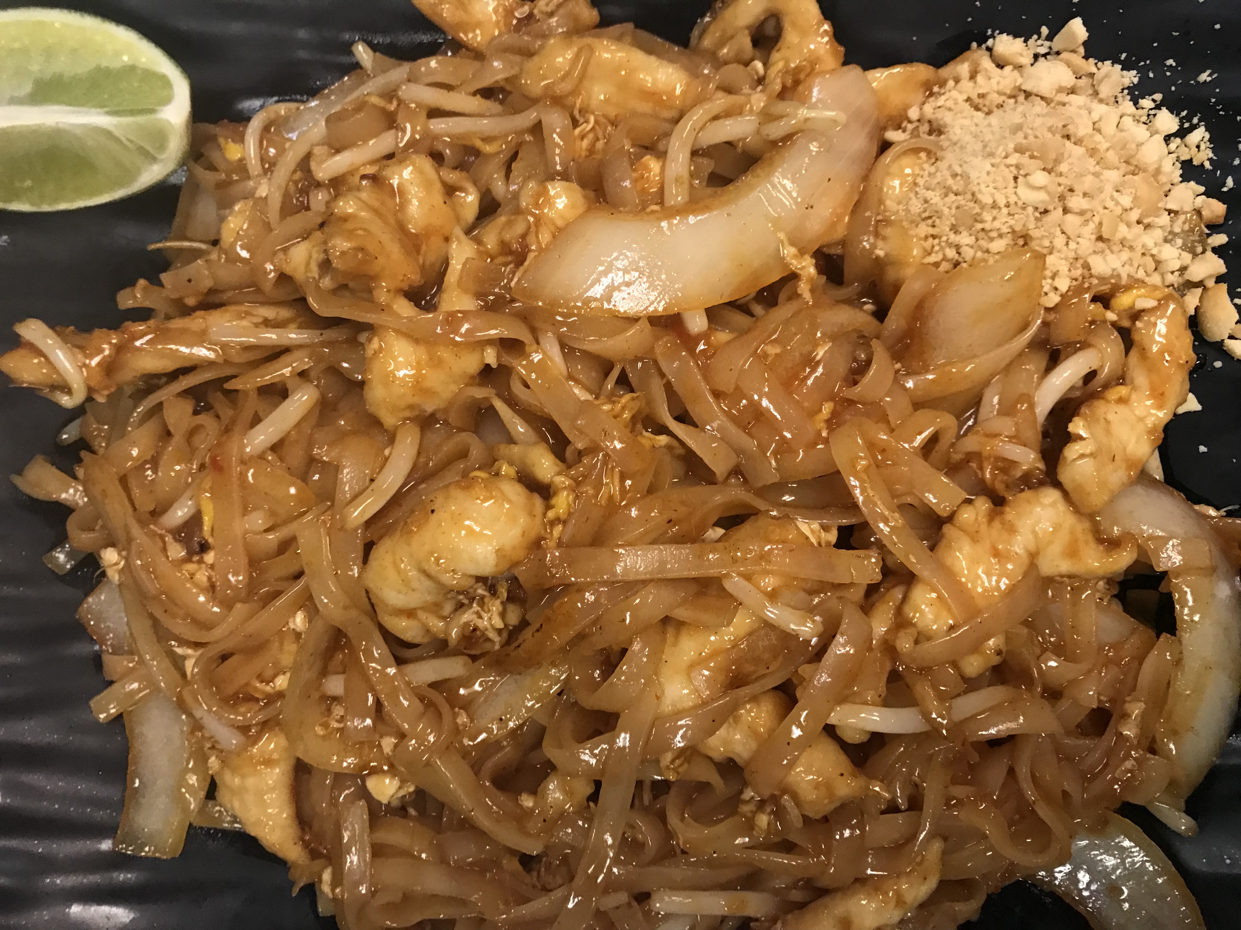 Order Chicken Pad Thai food online from Megu Sushi Japanese Cuisine store, Cherry Hill on bringmethat.com