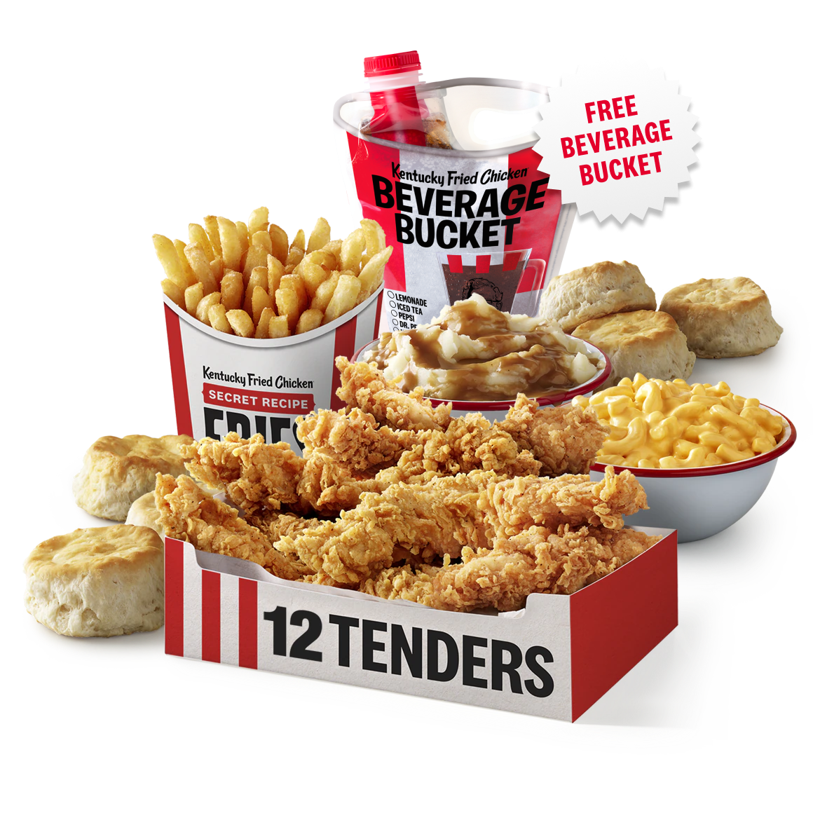 Order FREE Beverage Bucket - 12pc Tenders Meal food online from Kfc store, Fairbanks on bringmethat.com