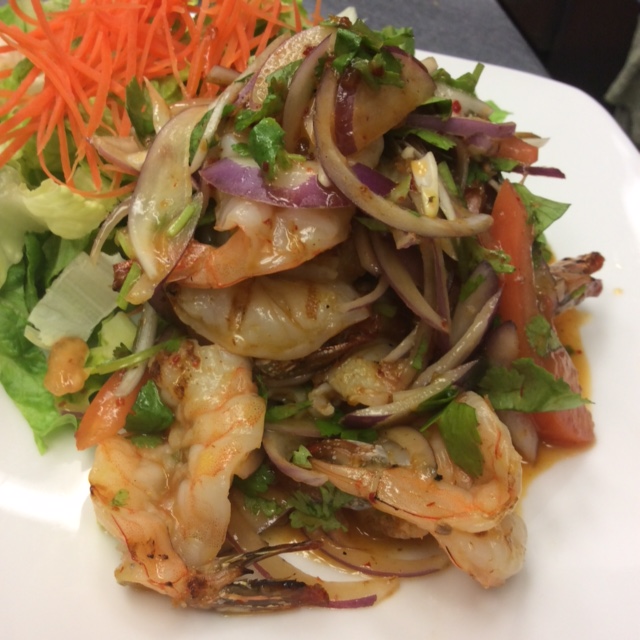 Order Grill Shrimp Salad food online from Smile Thai store, Harbor City on bringmethat.com