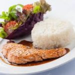 Order Salmon a la Plancha con Arroz food online from Daisys Grill Restaurant store, Fort Washington on bringmethat.com