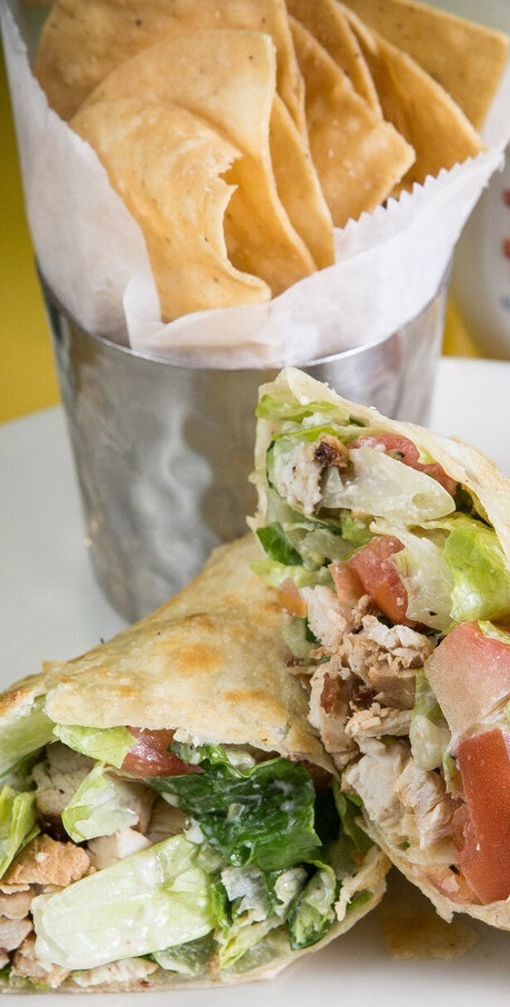 Order Grilled Chicken Caesar Wrap food online from Tick tock diner ny store, New York on bringmethat.com