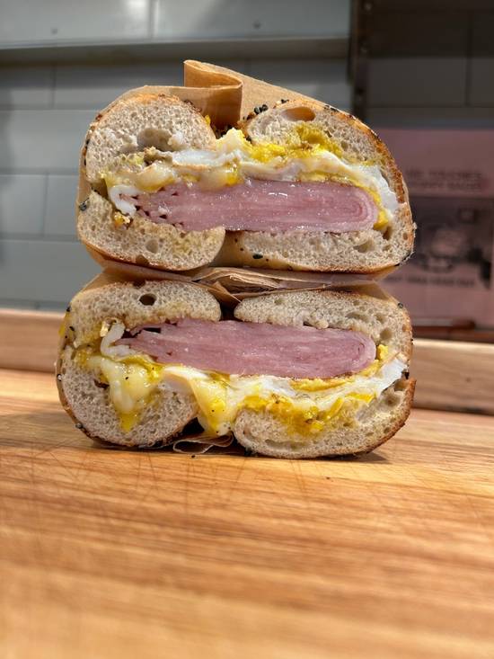 Order Ham, Egg, & Cheese food online from The Bagelry @ Olmo store, New Haven on bringmethat.com