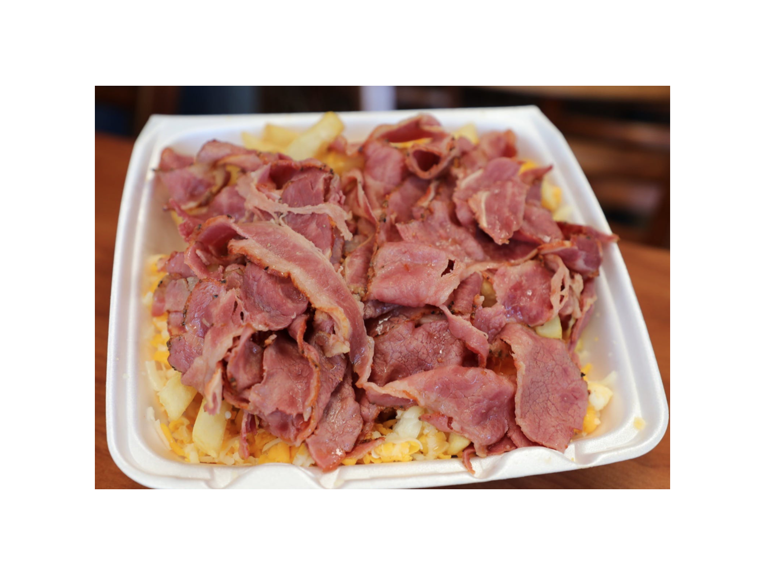 Order Pastrami & Cheese Fries food online from Norm Famous Burgers store, Whittier on bringmethat.com