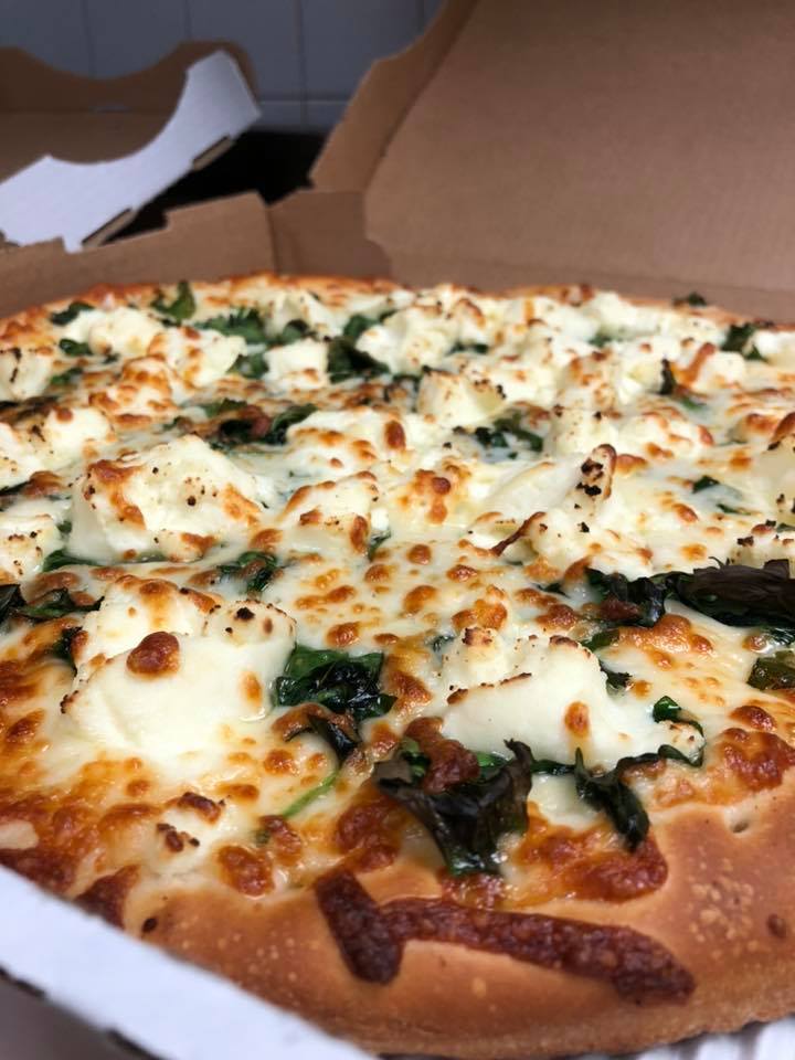 Order Spinach Ricotta Pizza food online from Olympia Pizzeria & Restaurant store, Norristown on bringmethat.com