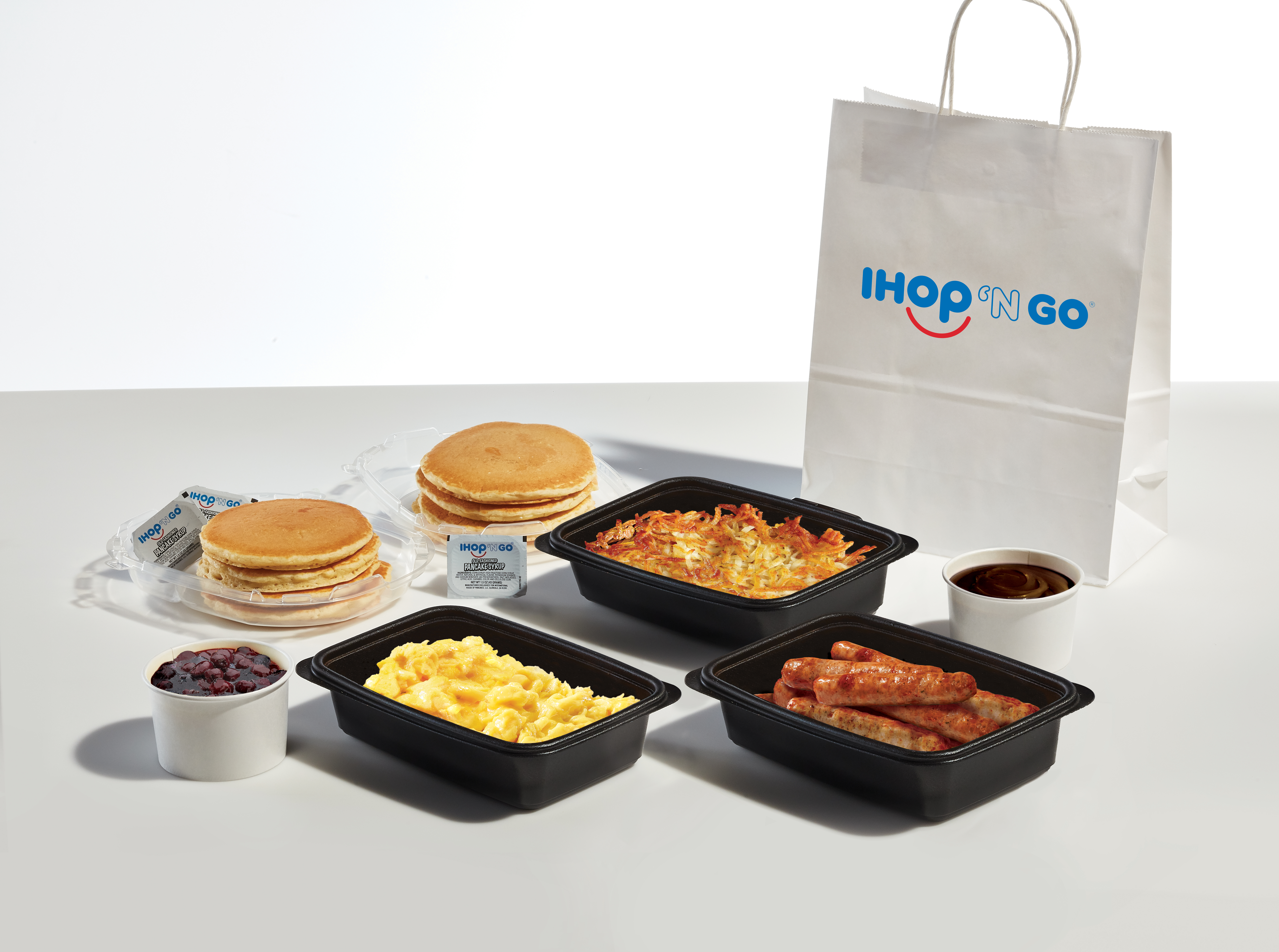 Order Pancake Creations Family Feast with Sausage food online from IHOP store, Rochester on bringmethat.com