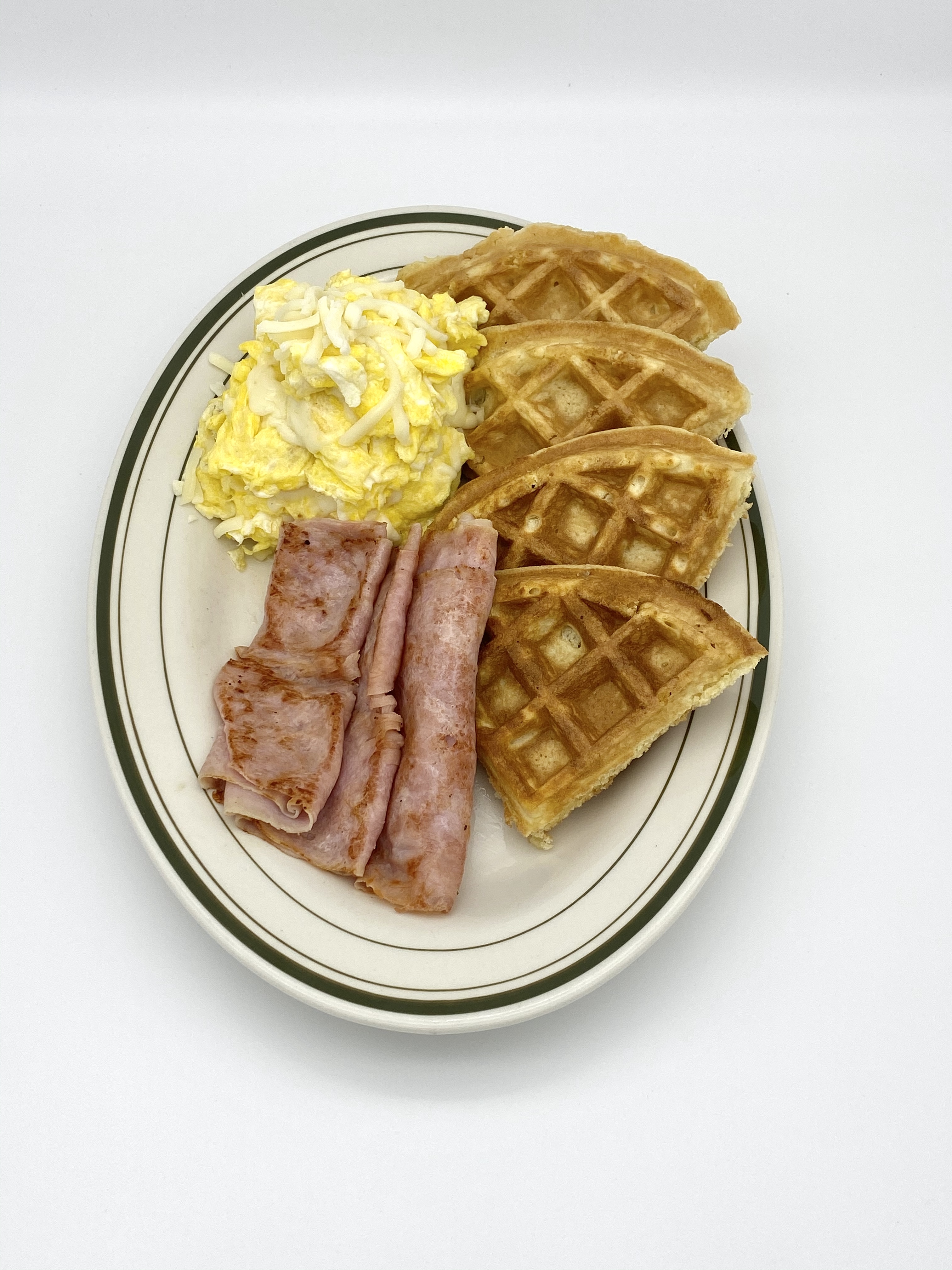 Order Waffle eggs & ham food online from Tacos Y Jugos Genesis store, Elmhurst on bringmethat.com