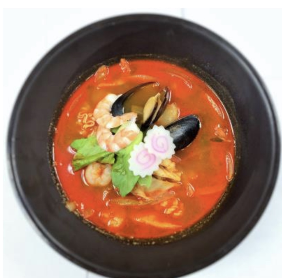 Order Spicy Seafood Ramen food online from Tomo Japanese Cuisine store, Troy on bringmethat.com