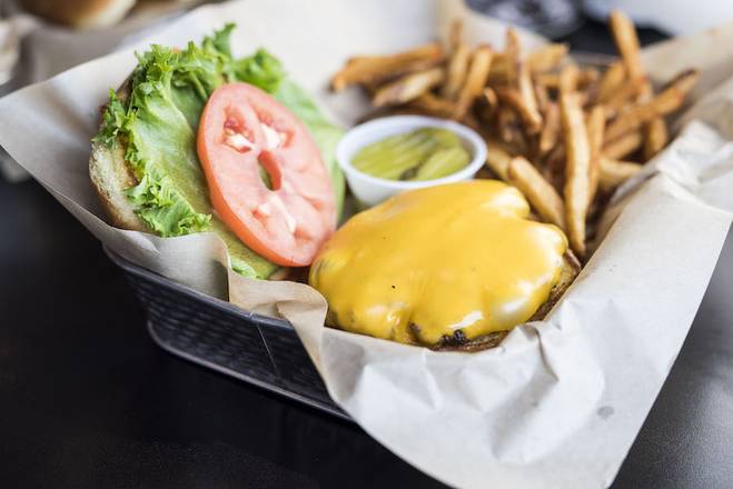 Order All-American Cheese Burger food online from Mr Brews Taphouse store, Lawrence on bringmethat.com