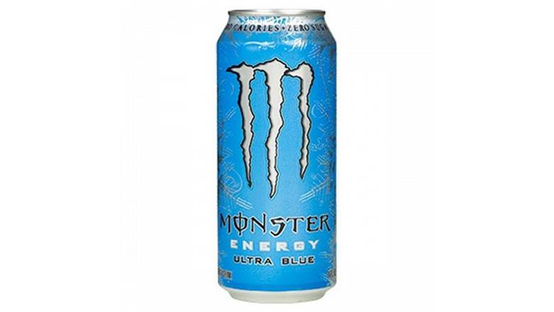 Order Monster Ultra Blue Energy Drink Can food online from Trumbull Mobil store, Trumbull on bringmethat.com