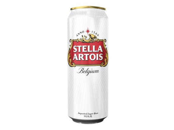 Order Stella Artois - 19.2oz Can food online from Booze & Brews Liquor store, Burbank on bringmethat.com