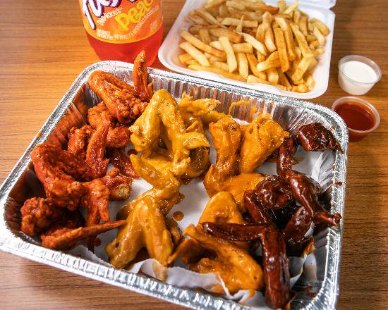 Order 20 whole wings + 20 leg and thigh + Family fries + 2 Ltr Soda food online from Jr Fish And Chicken store, Memphis on bringmethat.com