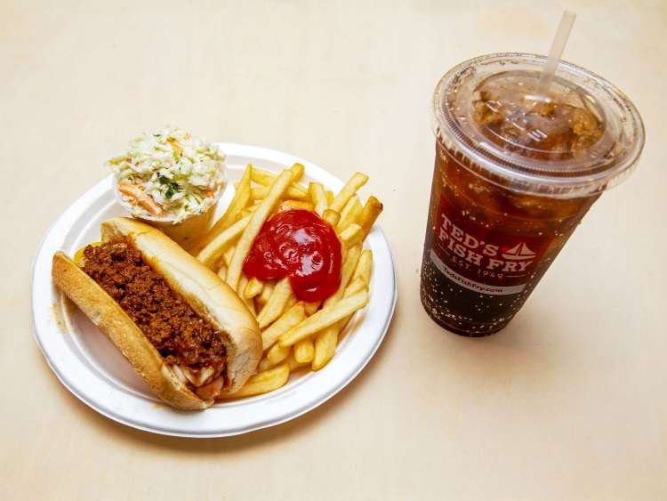 Order Hot Dog Combo food online from Ted's Fish Fry store, Clifton Park on bringmethat.com
