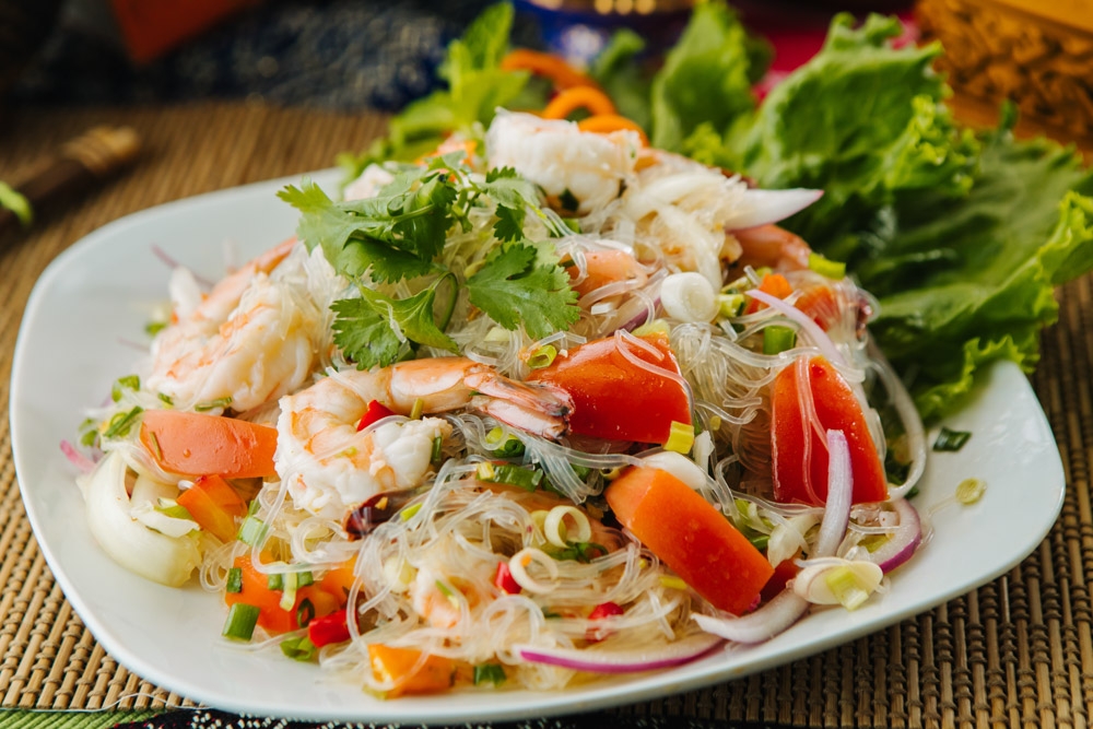 Order Shrimp Noodle Salad food online from Banana Leaf Thai Cuisine store, Dallas on bringmethat.com