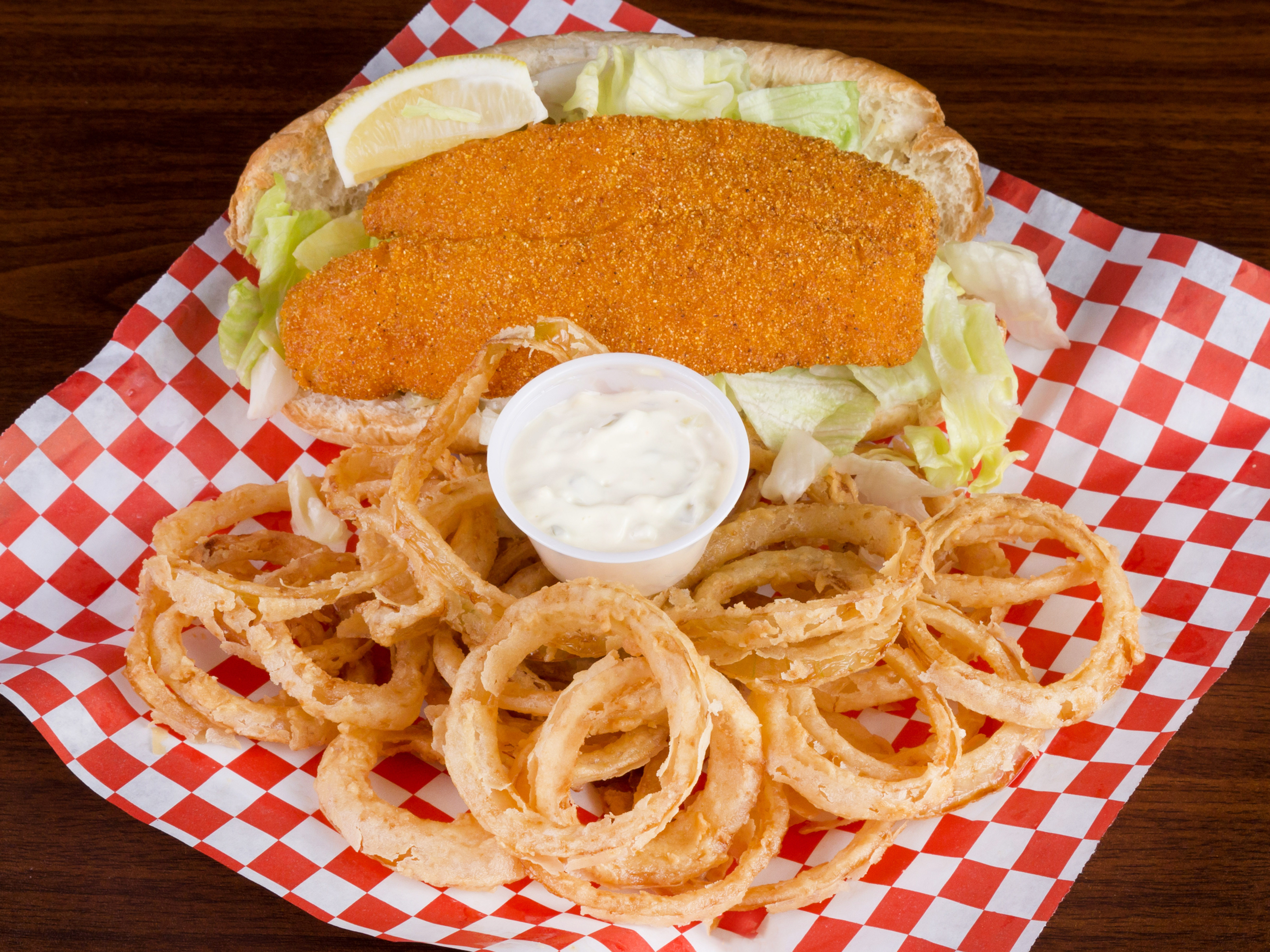 Order Fried Catfish Po-Boy food online from Cassidy Mesquite Kitchen store, Houston on bringmethat.com