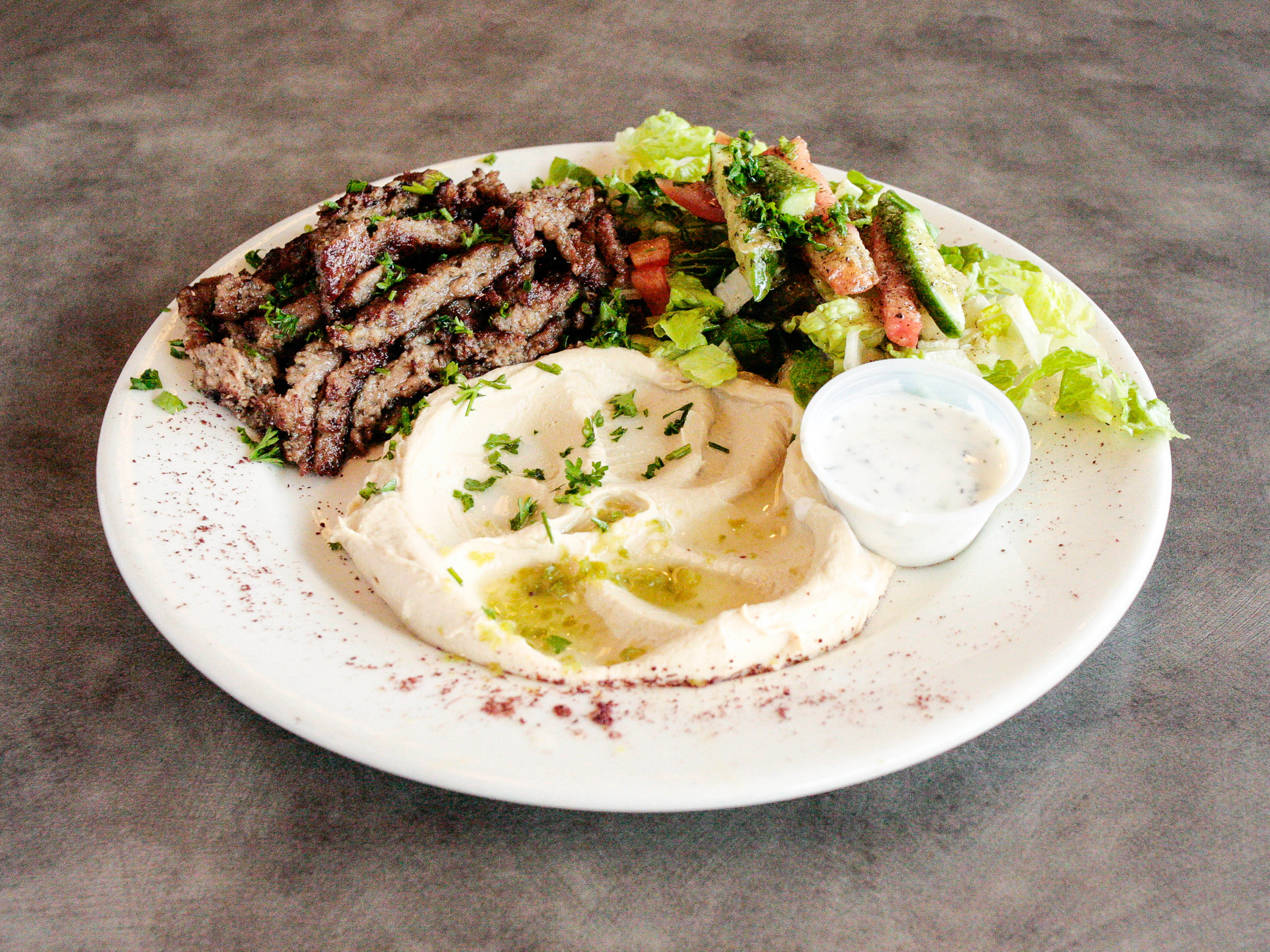 Order Gyro Plate food online from Sahara Cafe store, Gretna on bringmethat.com