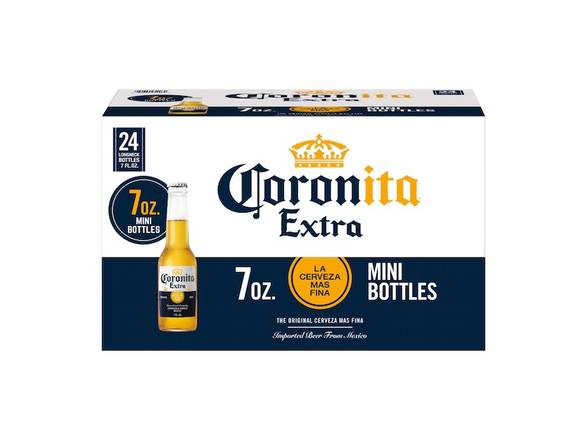 Order Corona Extra Lager Mexican Beer - 24x 7oz Bottles food online from Zest Market & Liquor store, Phoenix on bringmethat.com