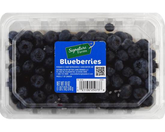 Order Signature Farms · Blueberries (18 oz) food online from Safeway store, Alamo on bringmethat.com