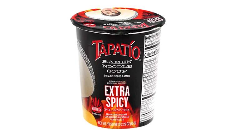 Order TAPATIO Ramen Noodle Soup Extra Spicy Flavor 2.29 Oz food online from Valero Food Mart store, Murrayville on bringmethat.com
