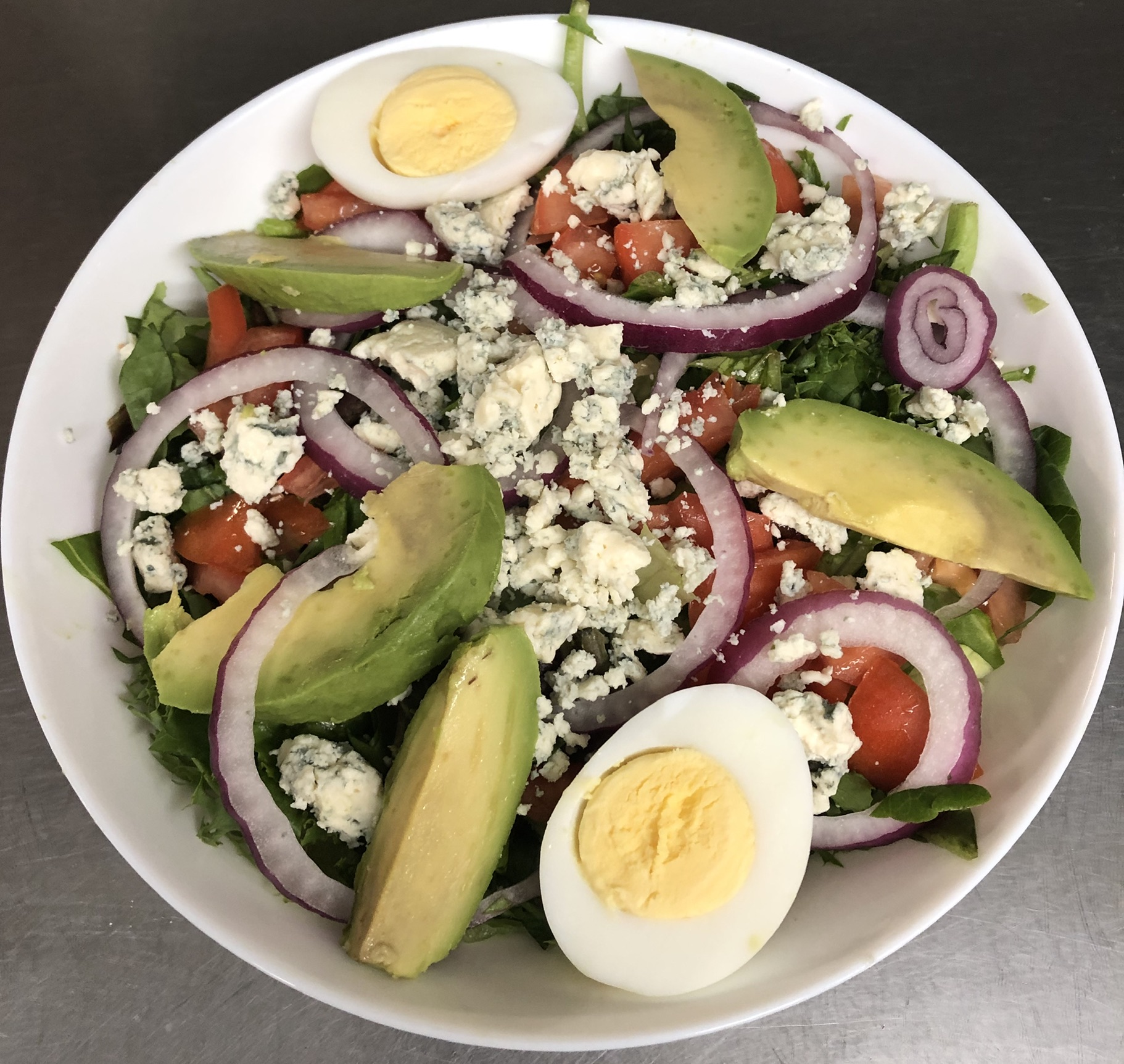 Order Cobb Salad food online from Cappuccino Cafe store, Brooklyn on bringmethat.com