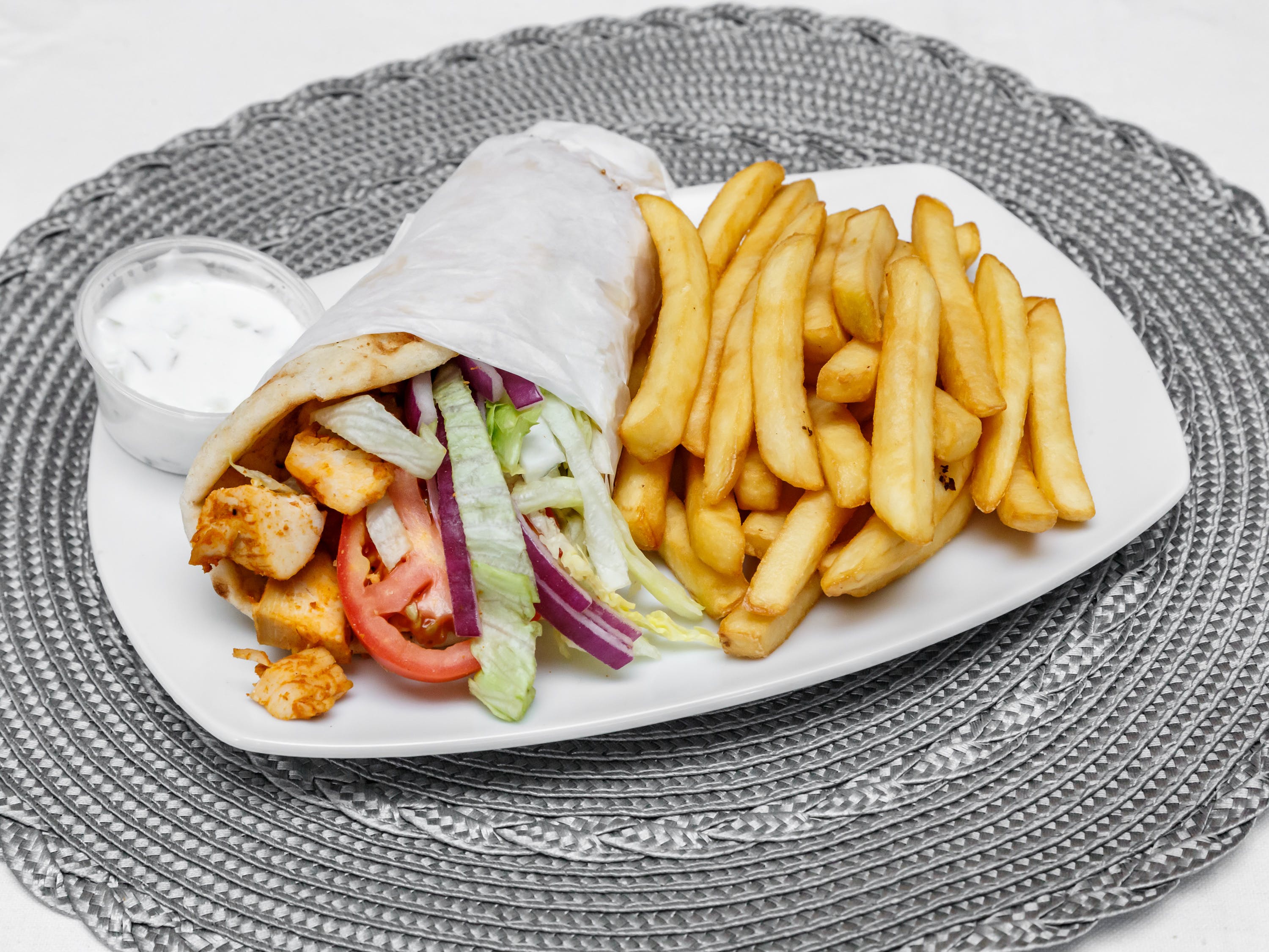 Order Chicken Gyro Platter - Platter food online from Pizza Pronto store, Pittsburgh on bringmethat.com