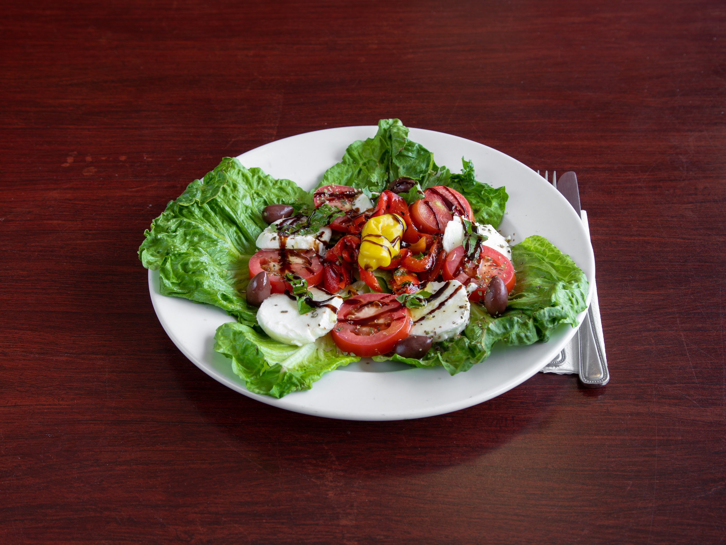 Order Grilled Chicken Caprese Salad food online from Jerry Pizza store, Jersey City on bringmethat.com