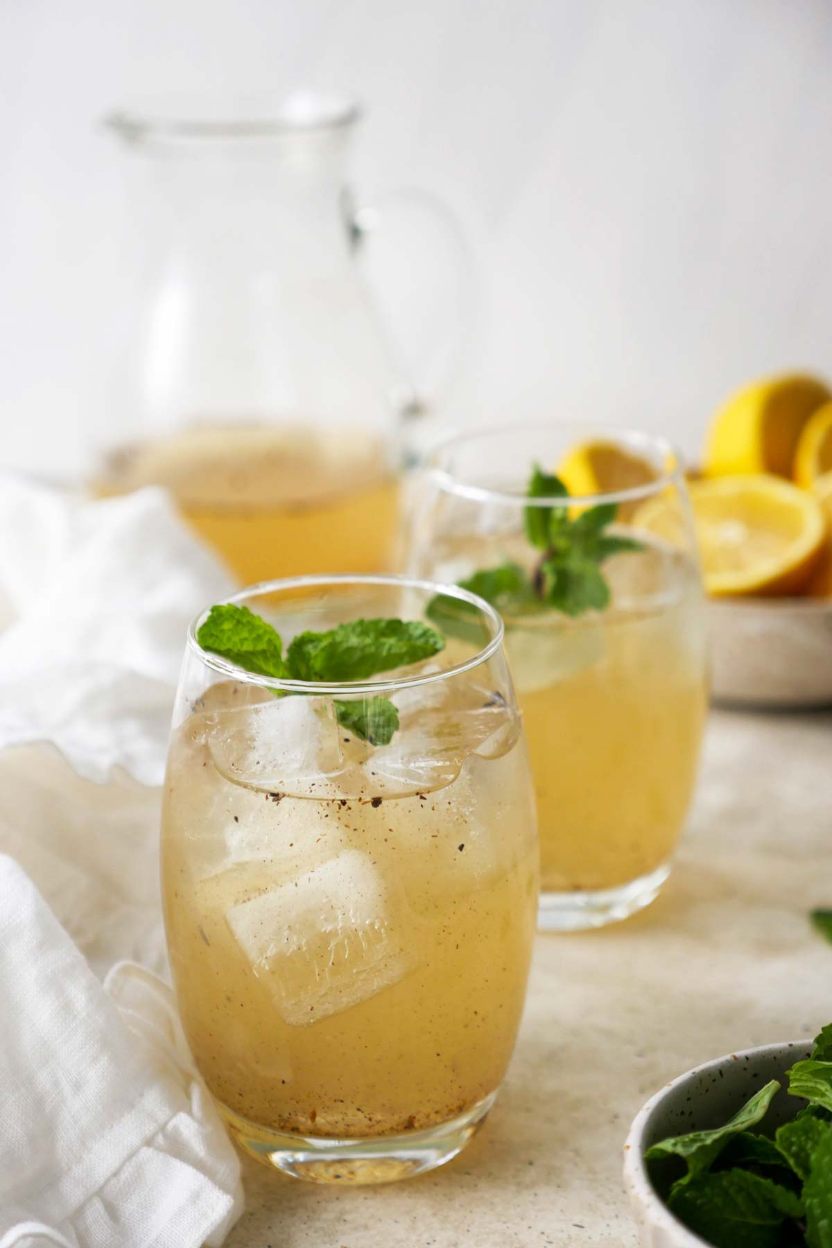 Order Digestive Lemonade with Crushed Cumin and Mint food online from Tasty Thai store, San Mateo on bringmethat.com