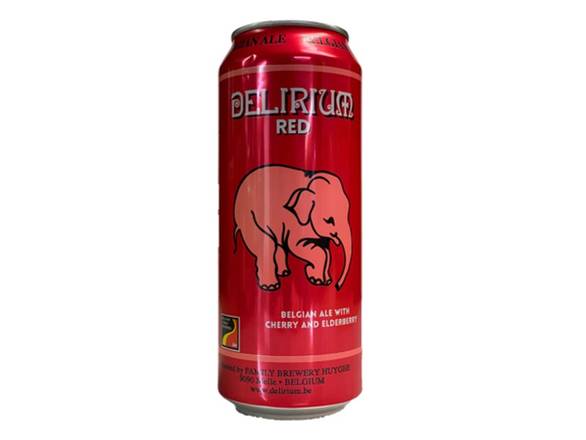 Order Delirium Red - 4x 16.9oz Cans food online from Leo's Liquor store, Chicago on bringmethat.com