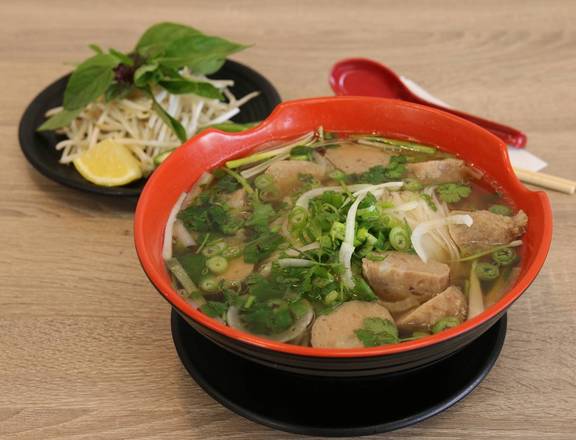 Order 20. Meatball Pho food online from Pho Tung & Cafe store, Lake Forest on bringmethat.com