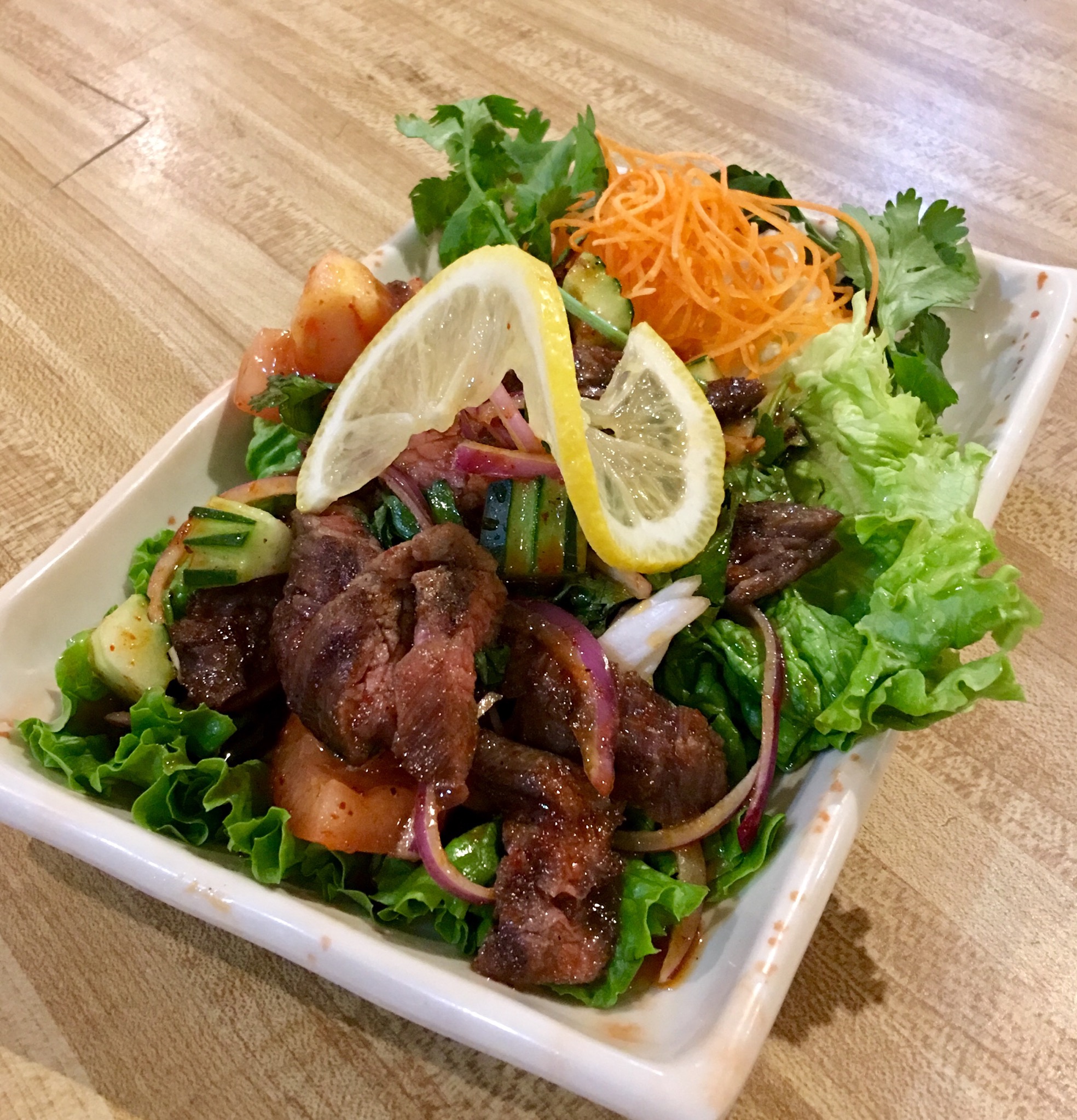 Order BBQ Beef Salad food online from 22 Thai Cuisine store, New York on bringmethat.com