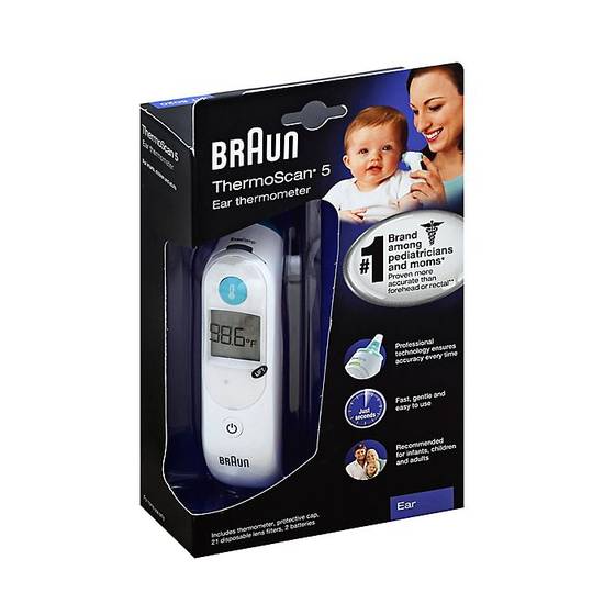Order Braun® Thermoscan 5 Ear Thermometer food online from Bed Bath &Amp; Beyond store, Baton Rouge on bringmethat.com
