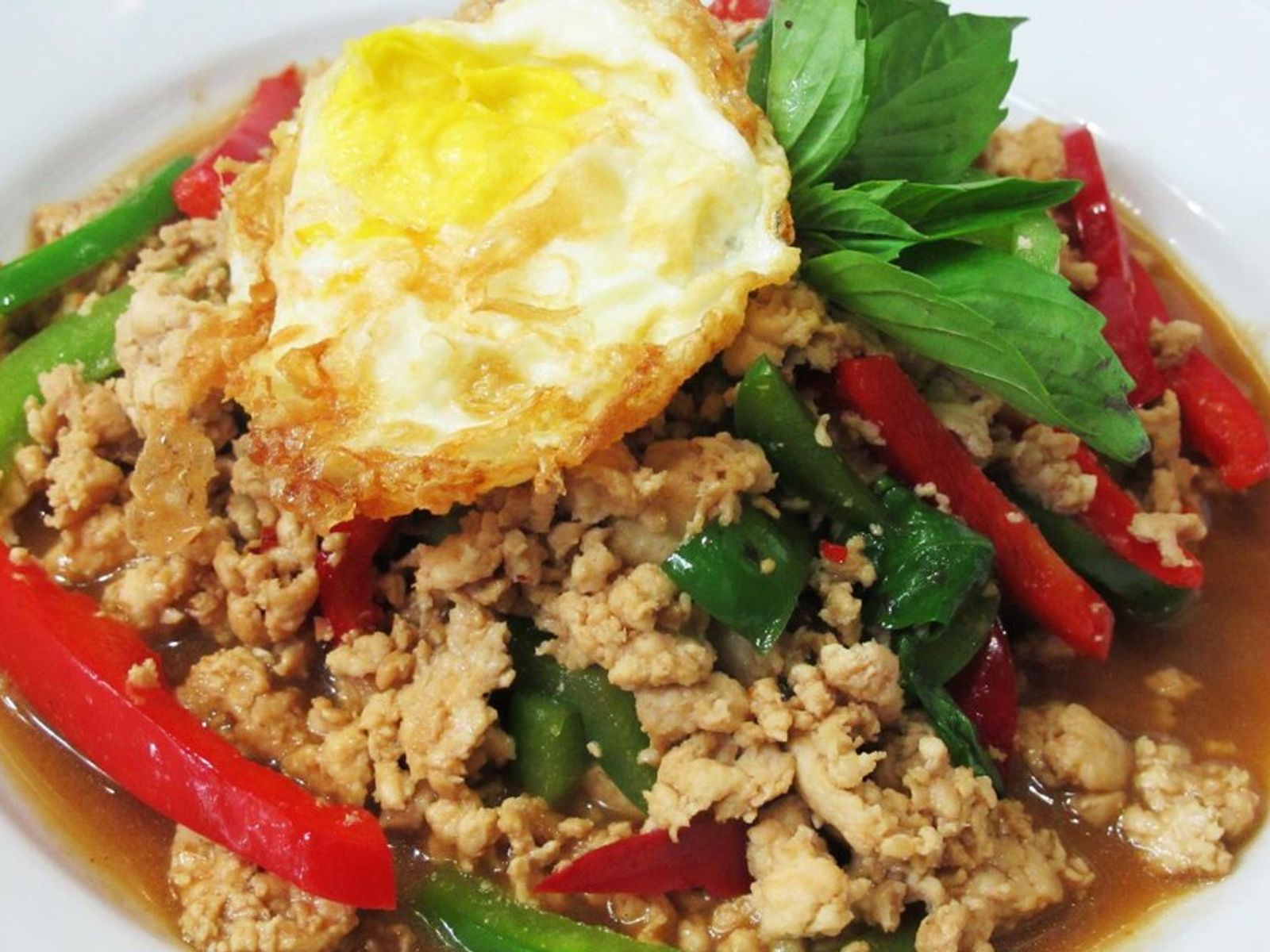 Order THAI STYLE CHICKEN BASIL food online from Pinto Urban Thai Diner store, Richardson on bringmethat.com