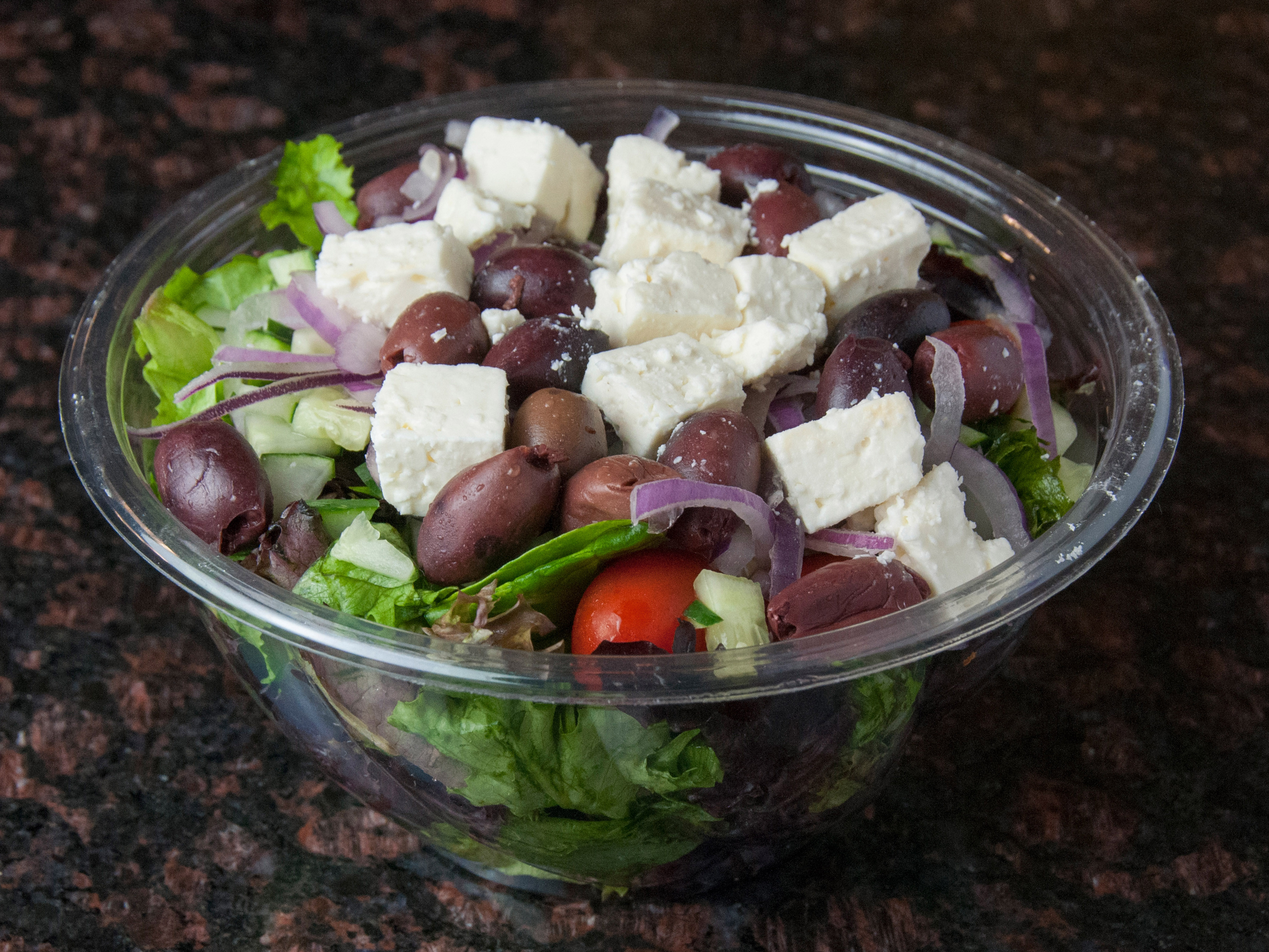 Order Greek Salad food online from Bravo Kosher Pizza store, New York on bringmethat.com