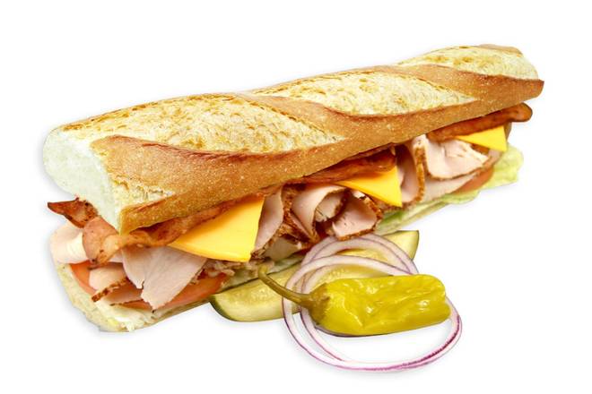 Order #27 Turkey Club Baguette food online from Lee'S Sandwiches store, Chandler on bringmethat.com