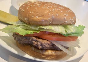 Order Hamburger food online from Cafe 50's (west la) store, Los Angeles on bringmethat.com