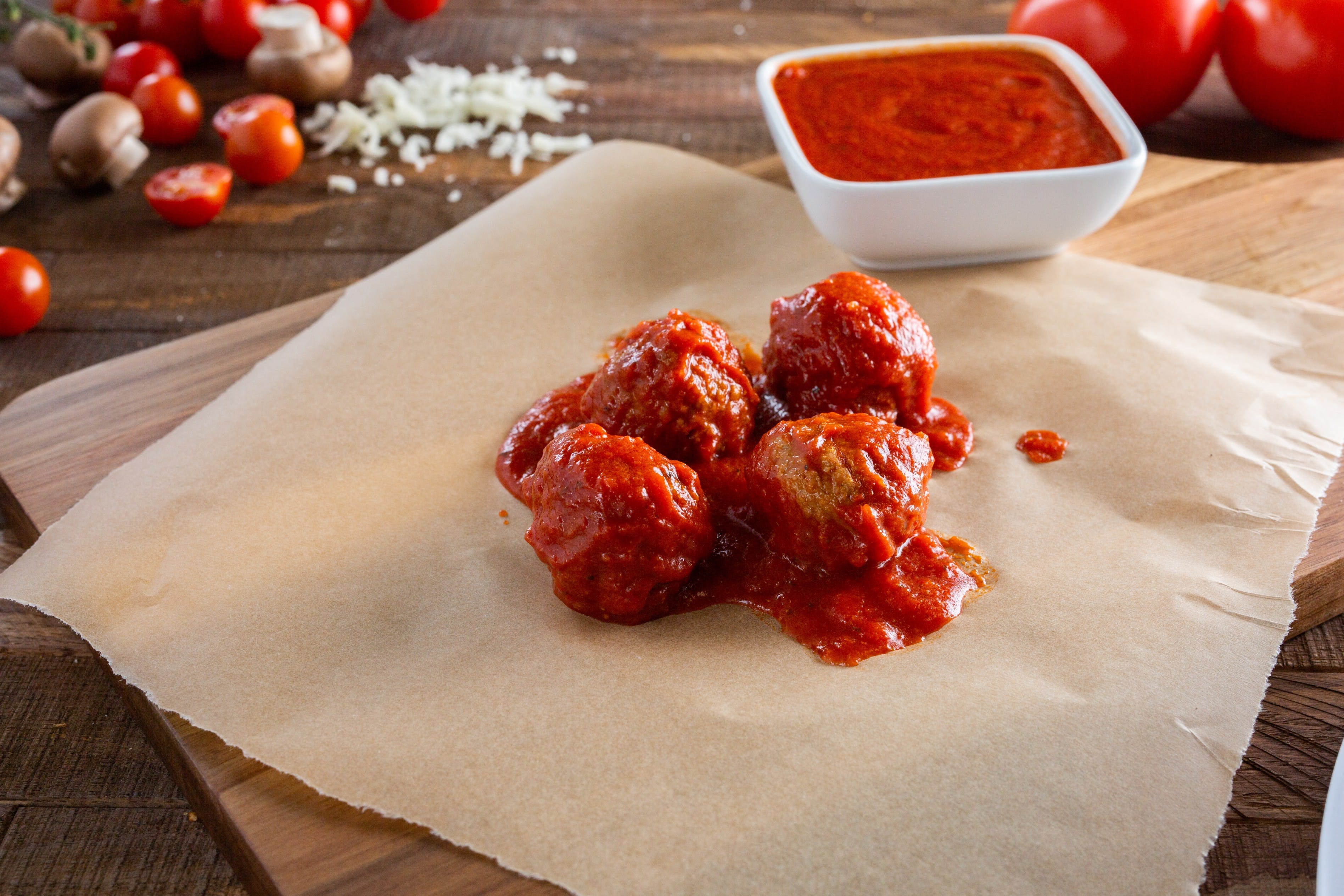 Order Side of Meatballs - 4 Pieces food online from Ameci Pizza & Pasta store, Glendale on bringmethat.com