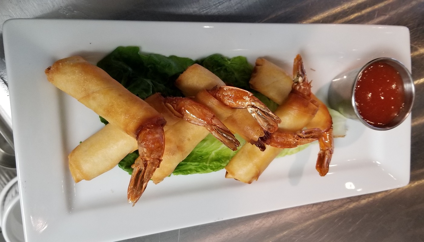 Order 8 Piece Crispy Shrimp Rolls food online from District 6 store, Louisville on bringmethat.com